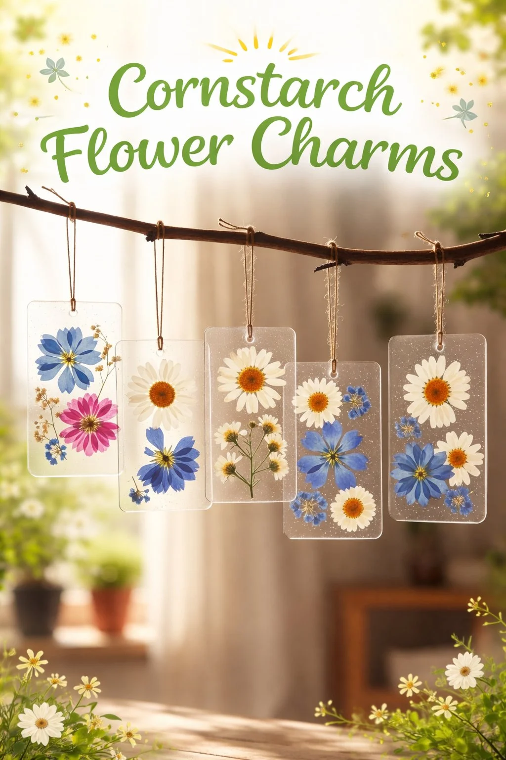 Cornstarch Flower Charms