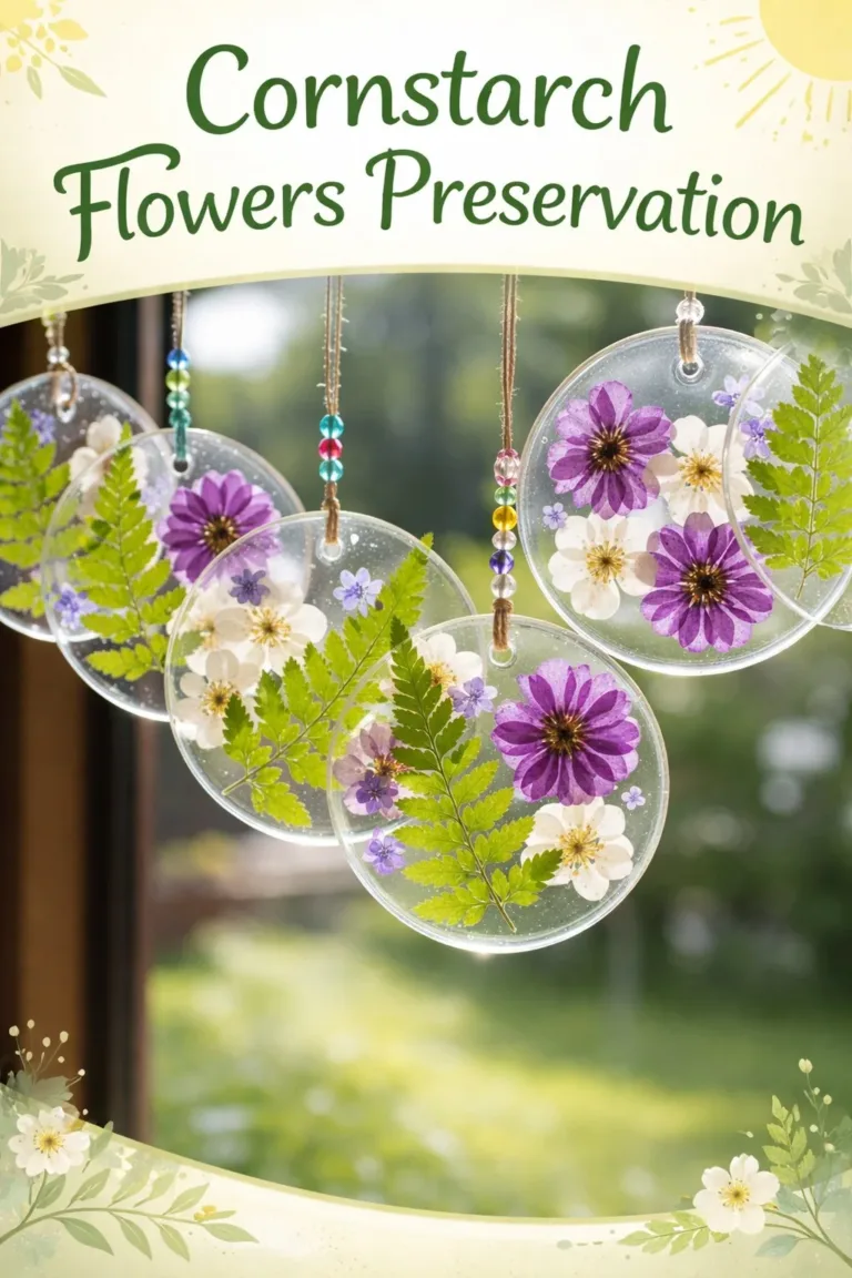 Cornstarch method for preserving flowers for long-lasting beauty