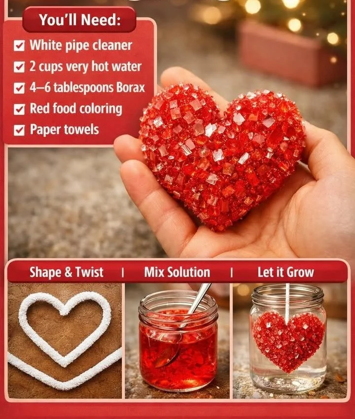 Crystal Heart Growing Craft 5 Crystal Heart Growing Craft