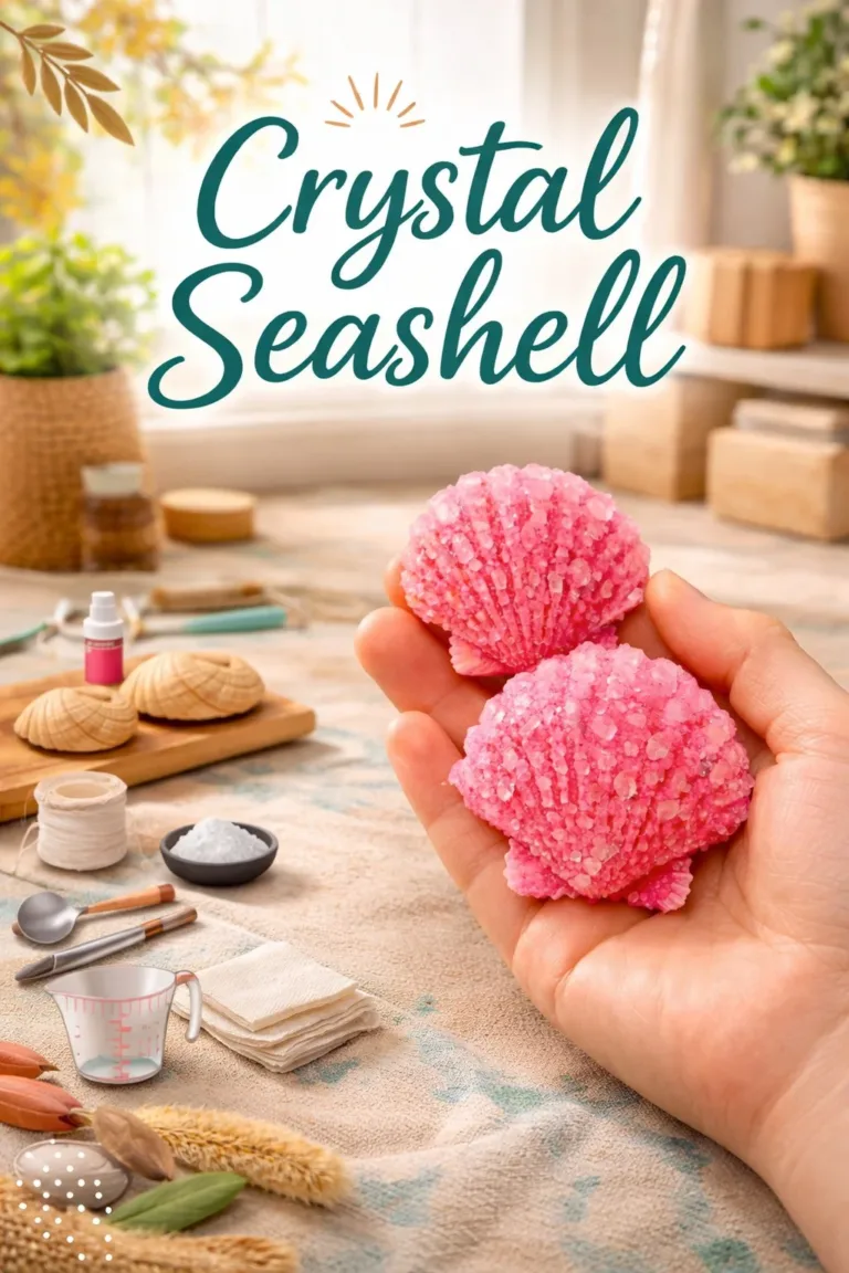 Beautiful crystal seashell decor piece reflecting oceanic beauty