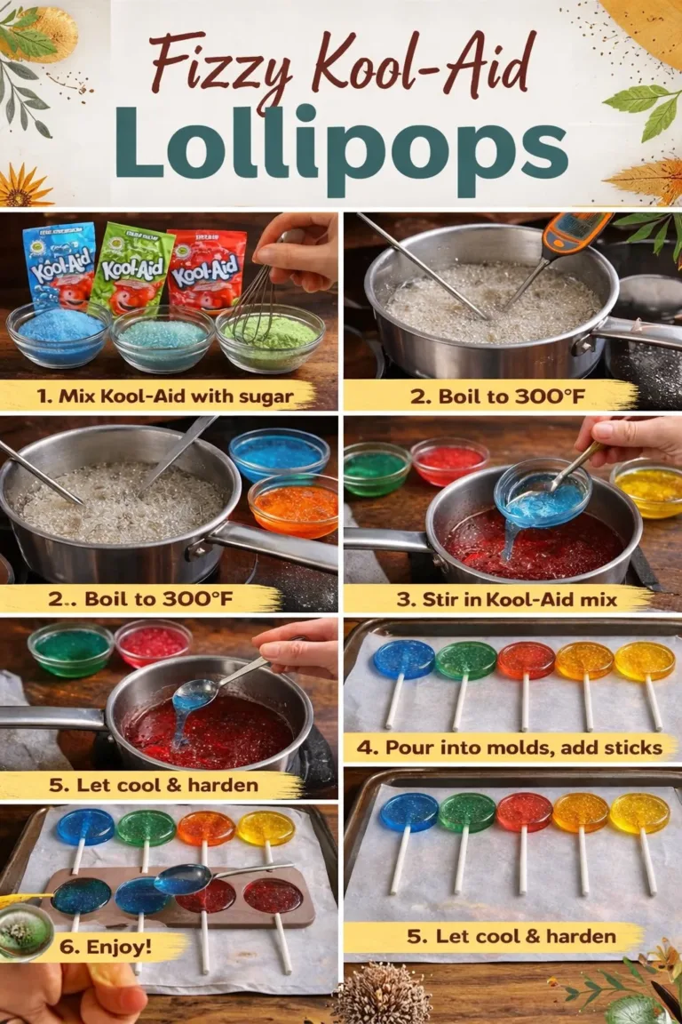 Fizzy Kool-Aid Lollipops in vibrant colors and flavors