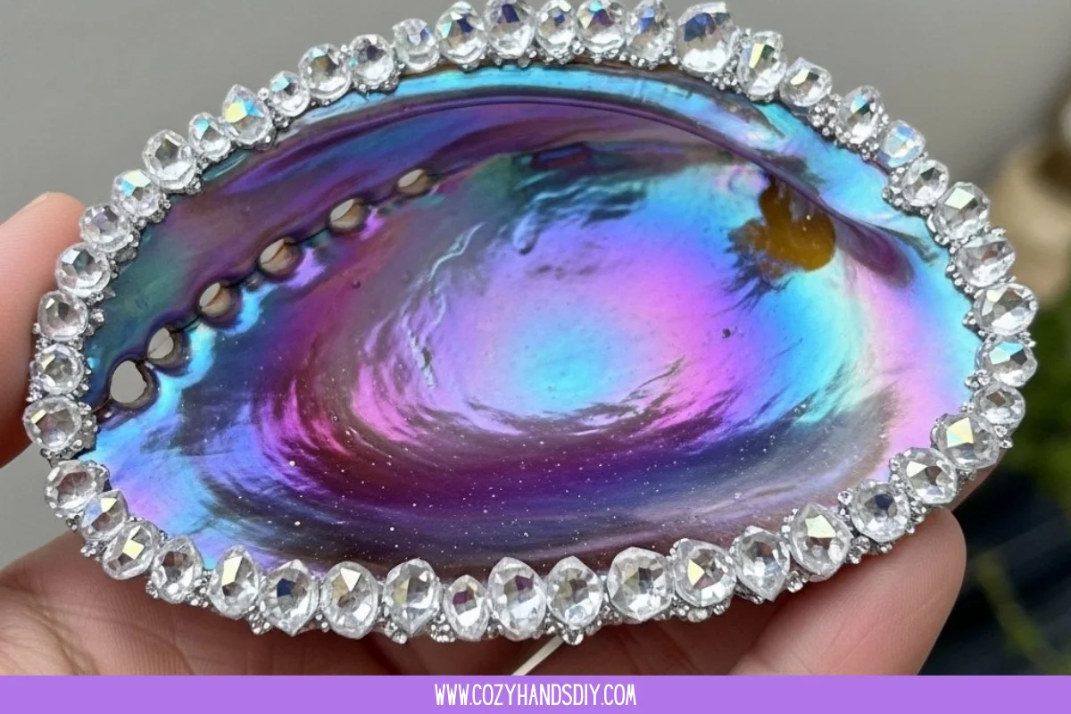 Galaxy Crystal Seashells with Sparkling Colors