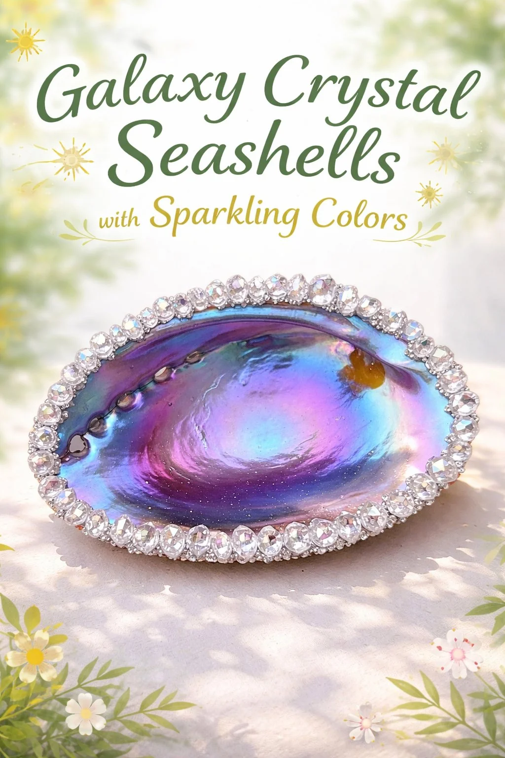 Galaxy Crystal Seashells with Sparkling Colors 6 Galaxy Crystal Seashells with Sparkling Colors