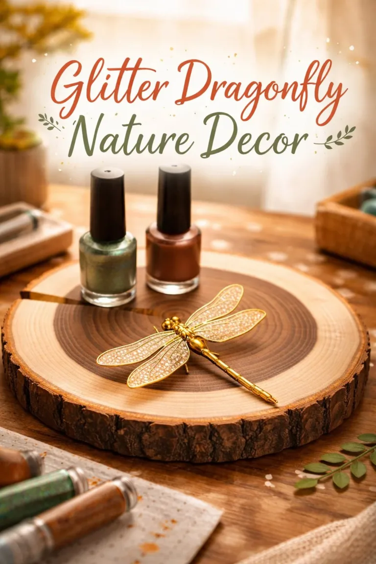 Glitter dragonfly nature decor for elegant home decoration