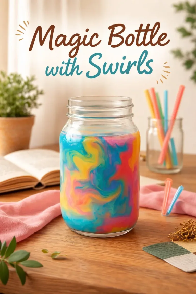 Magic bottle with swirls design for enchanting decor