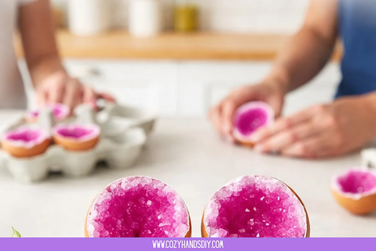 Pink Crystal Eggshell Geodes