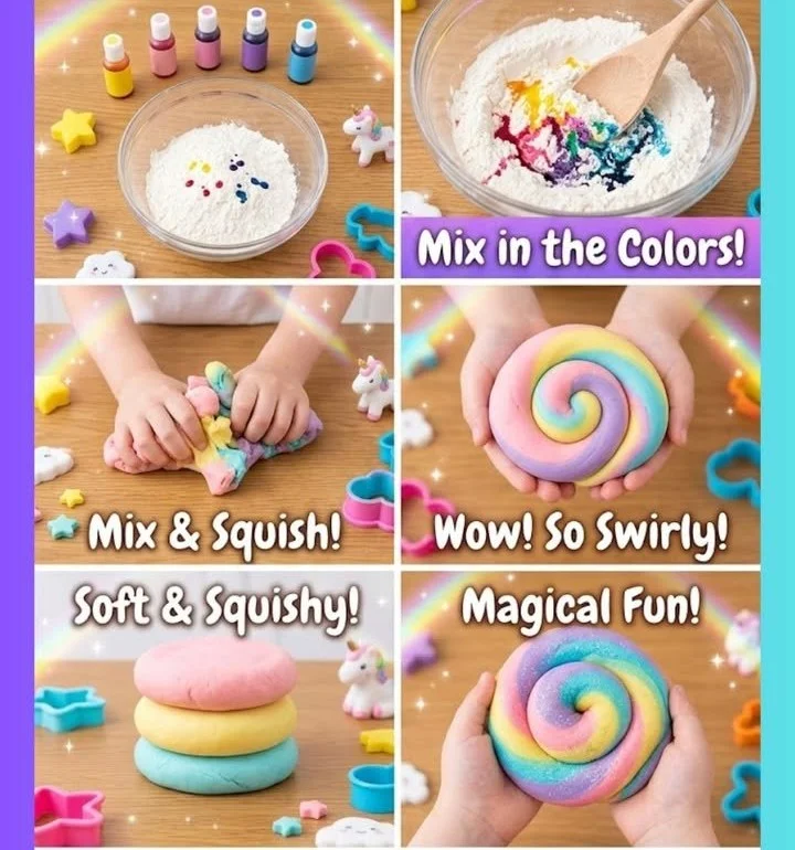 Rainbow Cloud Dough 5 Rainbow Cloud Dough