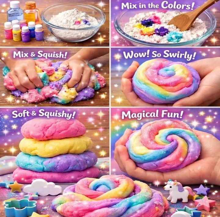Rainbow Cloud Dough