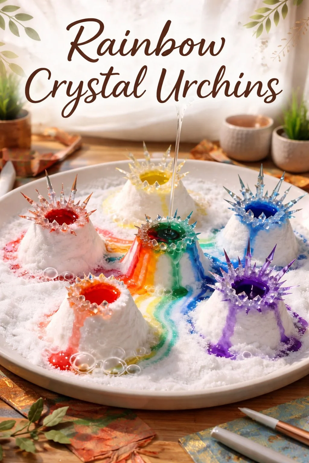 Rainbow Crystal Urchins Science Craft 5 Rainbow Crystal Urchins