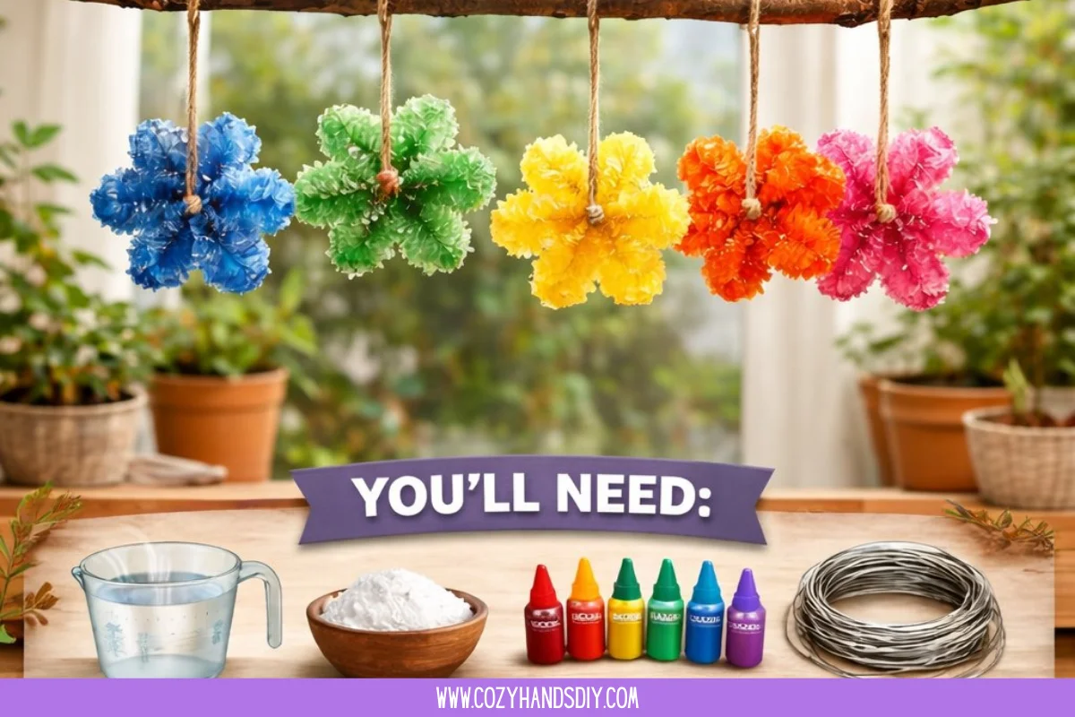 Rainbow Growing Crystal Experiment