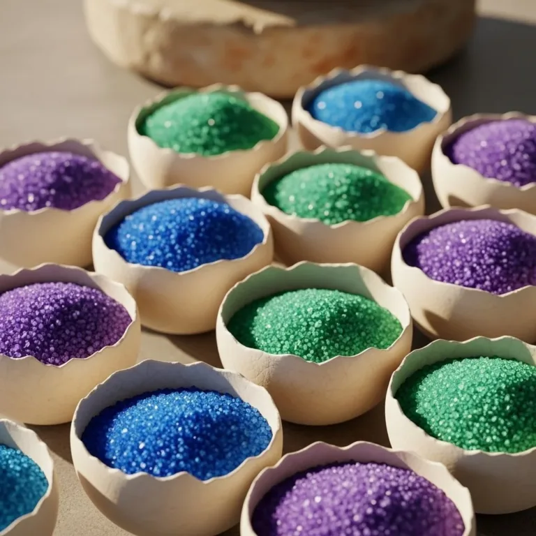 Sparkling crystal geodes experiment showing vibrant and colorful formations