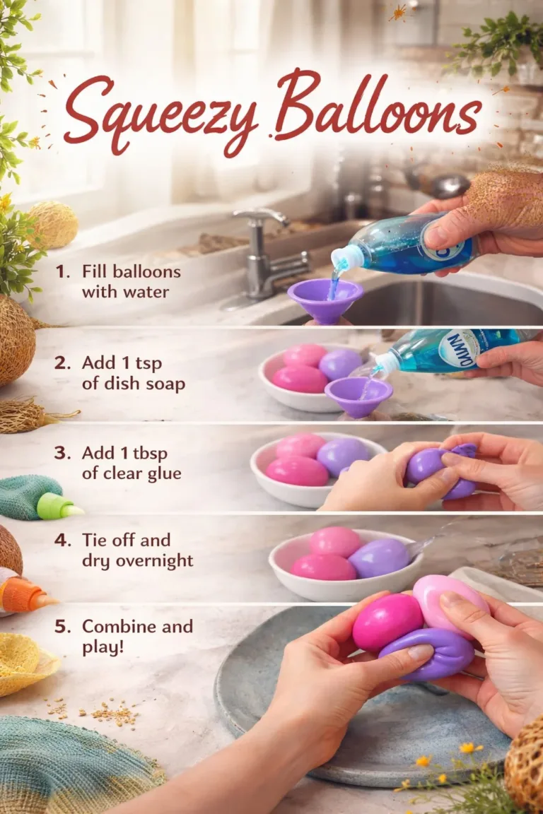 Colorful squeezy balloons for stress relief and creative fun