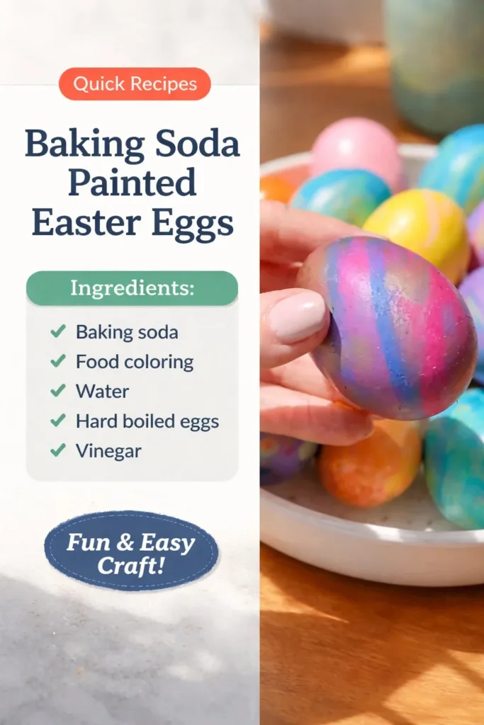 Vibrantly dyed Easter eggs using baking soda technique