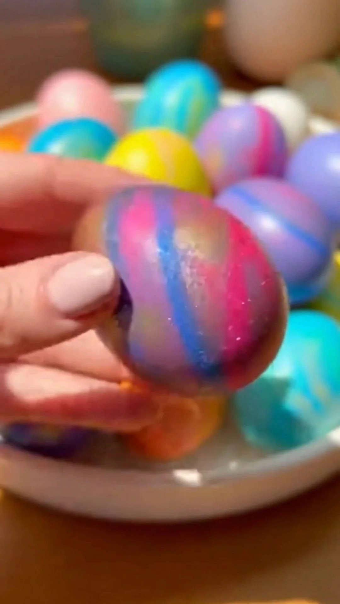 Baking Soda Painted Easter Eggs