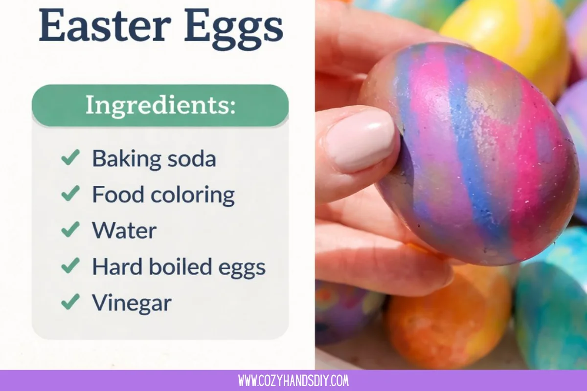 Baking Soda Painted Easter Eggs
