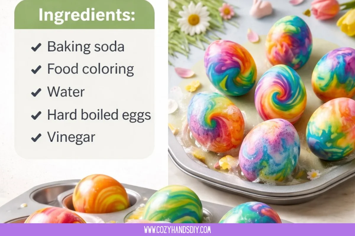 Baking Soda Painted Easter Eggs