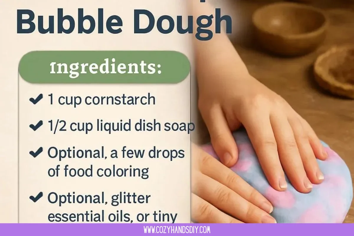 Cornstarch and Dish Soap Bubble Dough