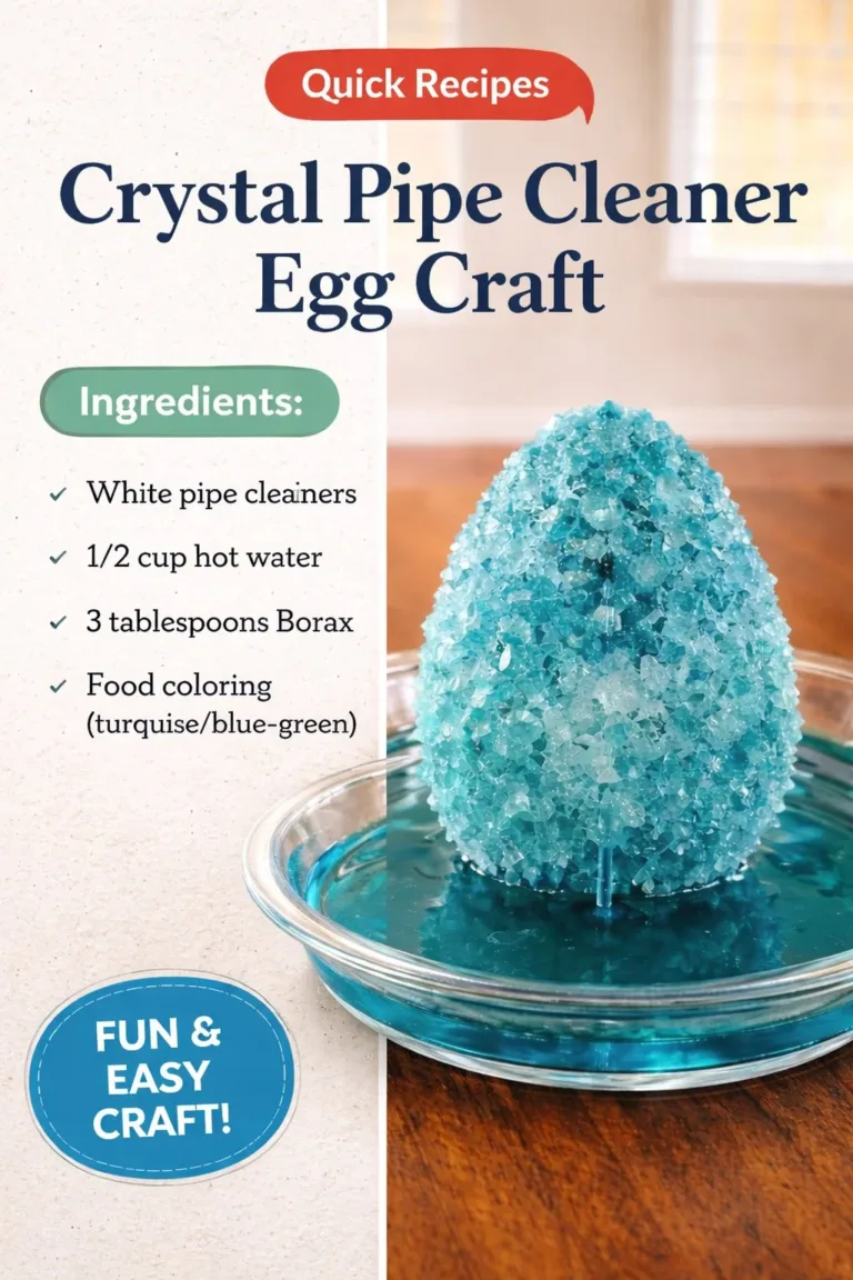 Colorful egg crafted with Crystal Pipe Cleaner for creative decor