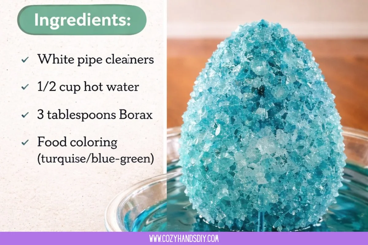 Crystal Pipe Cleaner Egg Craft