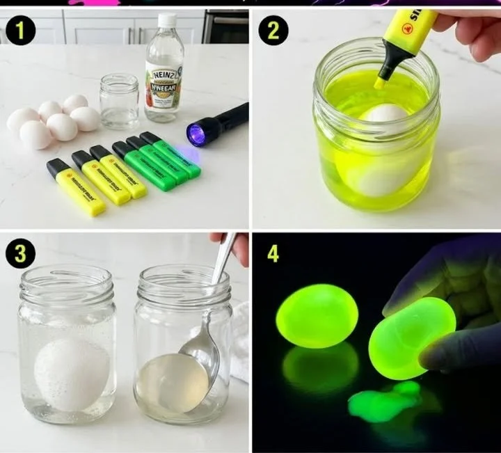 Glowing Invisible Ink Eggs