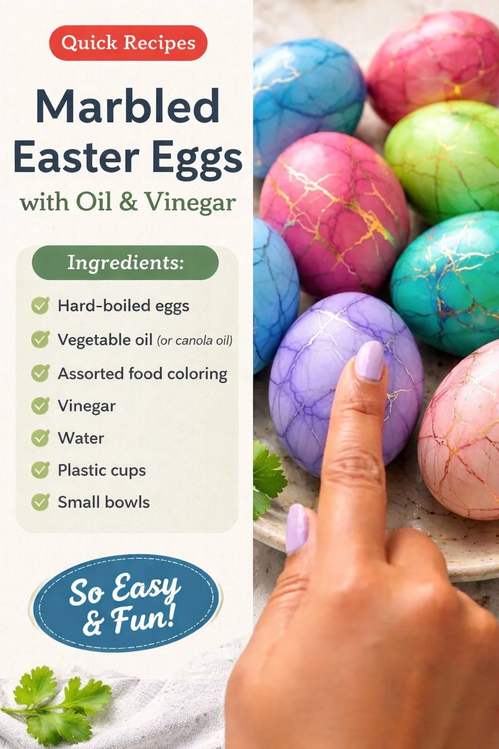 Marbled Easter Eggs with Oil & Vinegar