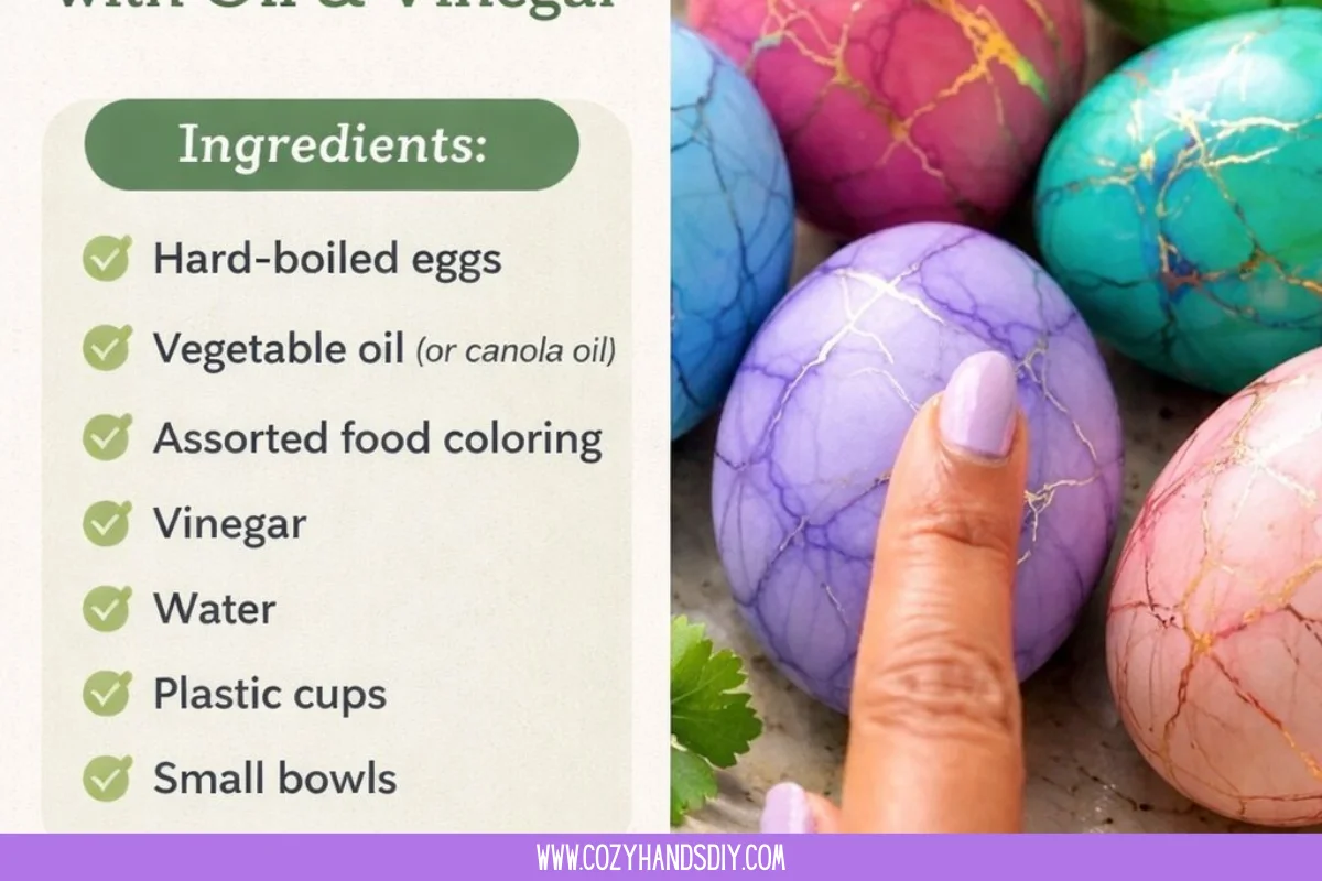Marbled Easter Eggs with Oil & Vinegar