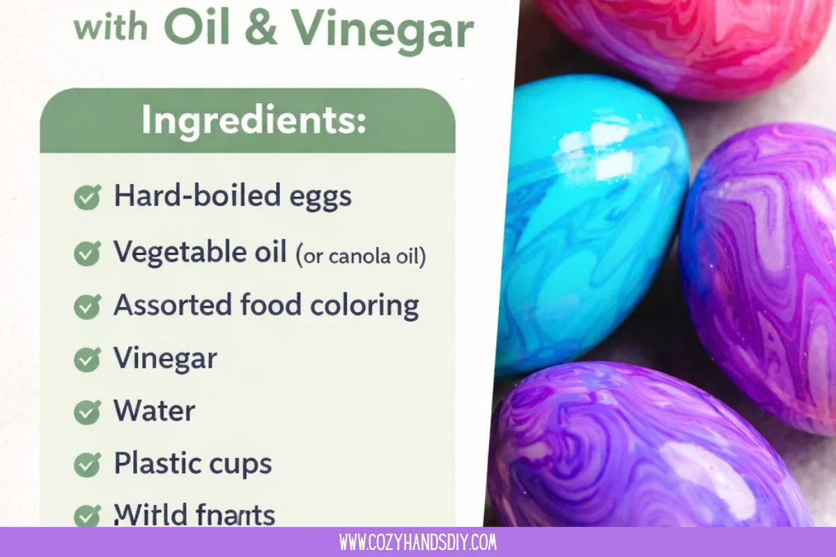 Marbled Easter Eggs with Oil & Vinegar