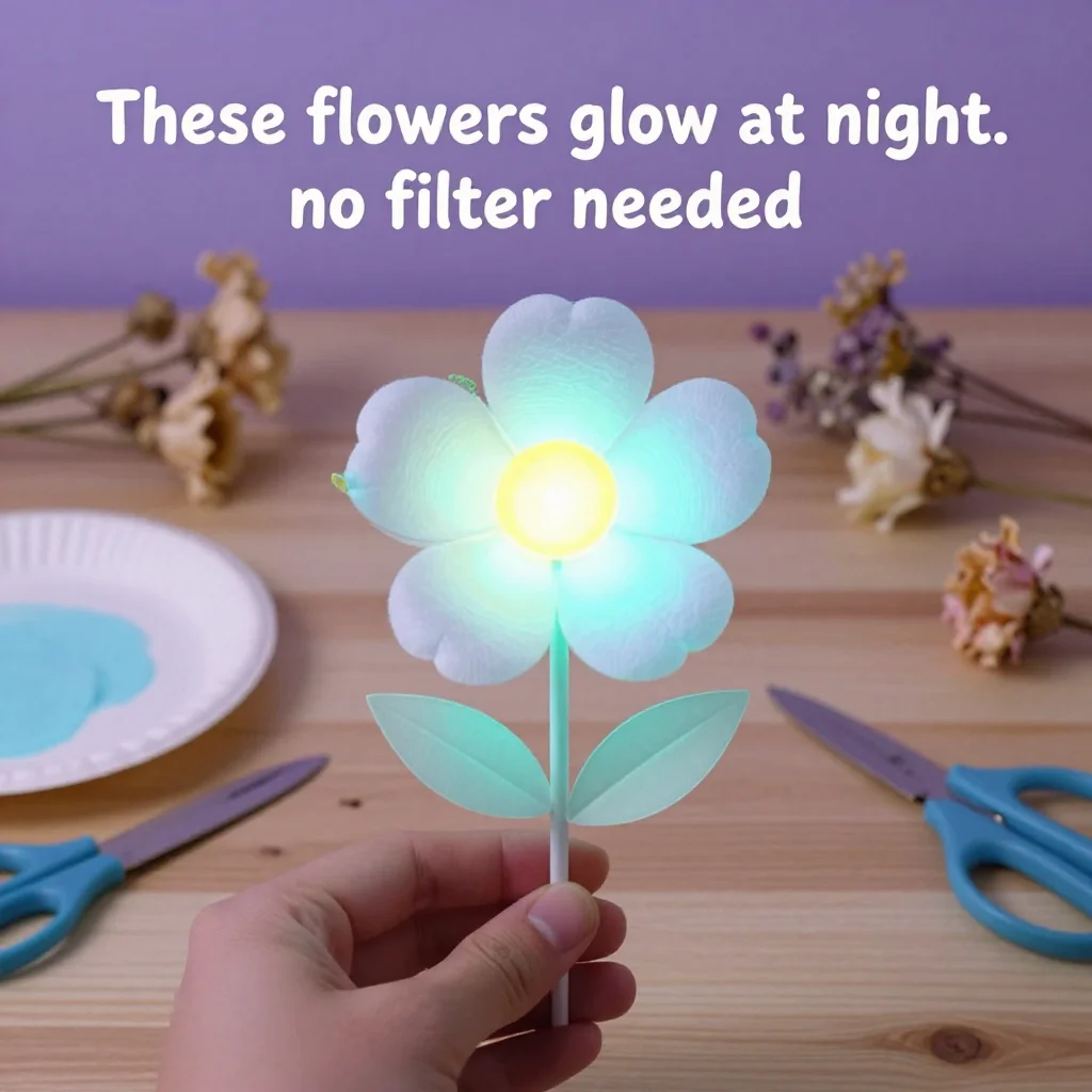 These flowers glow at night… no filter needed 🌙