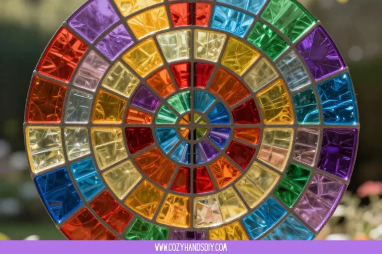Creative stained glass effect created with innovative glue in sunlight