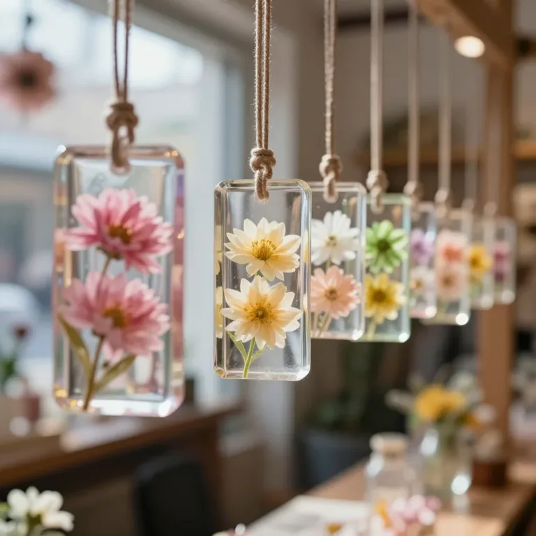 Colorful Bioplastic Suncatchers hanging in sunlight, showcasing eco-friendly craft.