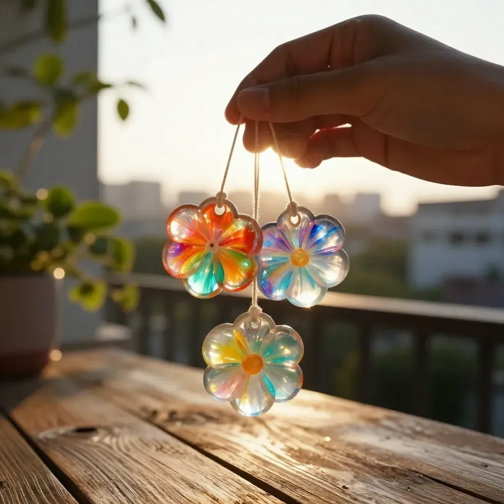 Broken Crayons Turned Into Glowing Rainbow Flowers