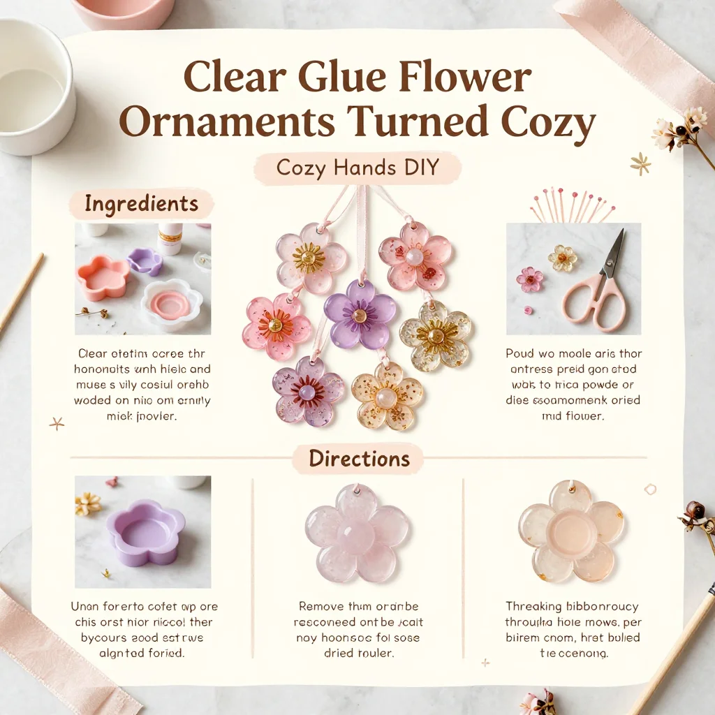 Clear Glue Flower Ornaments