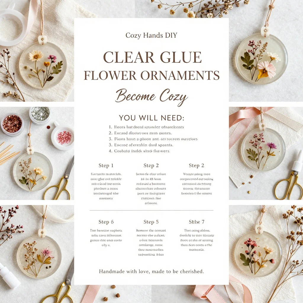 Clear Glue Flower Ornaments