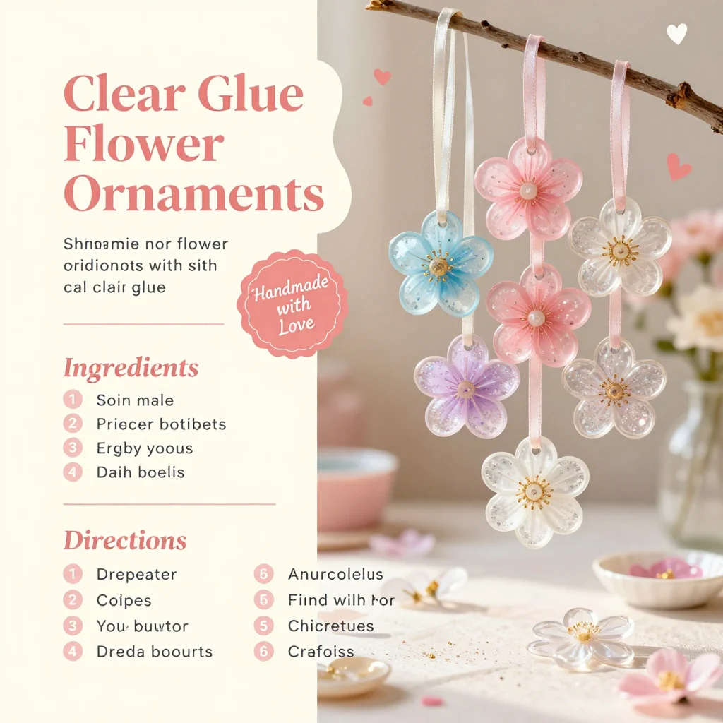 Clear Glue Flower Ornaments