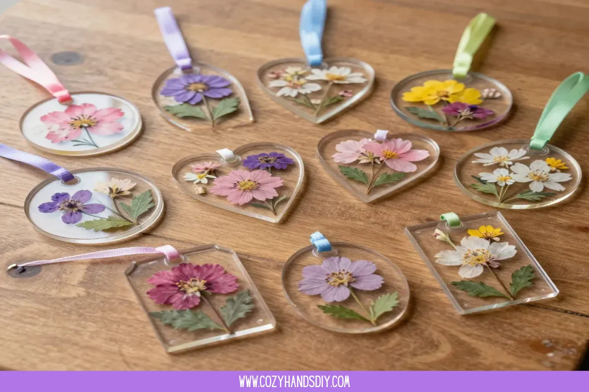Clear Glue Flower Suncatchers Become Cozy