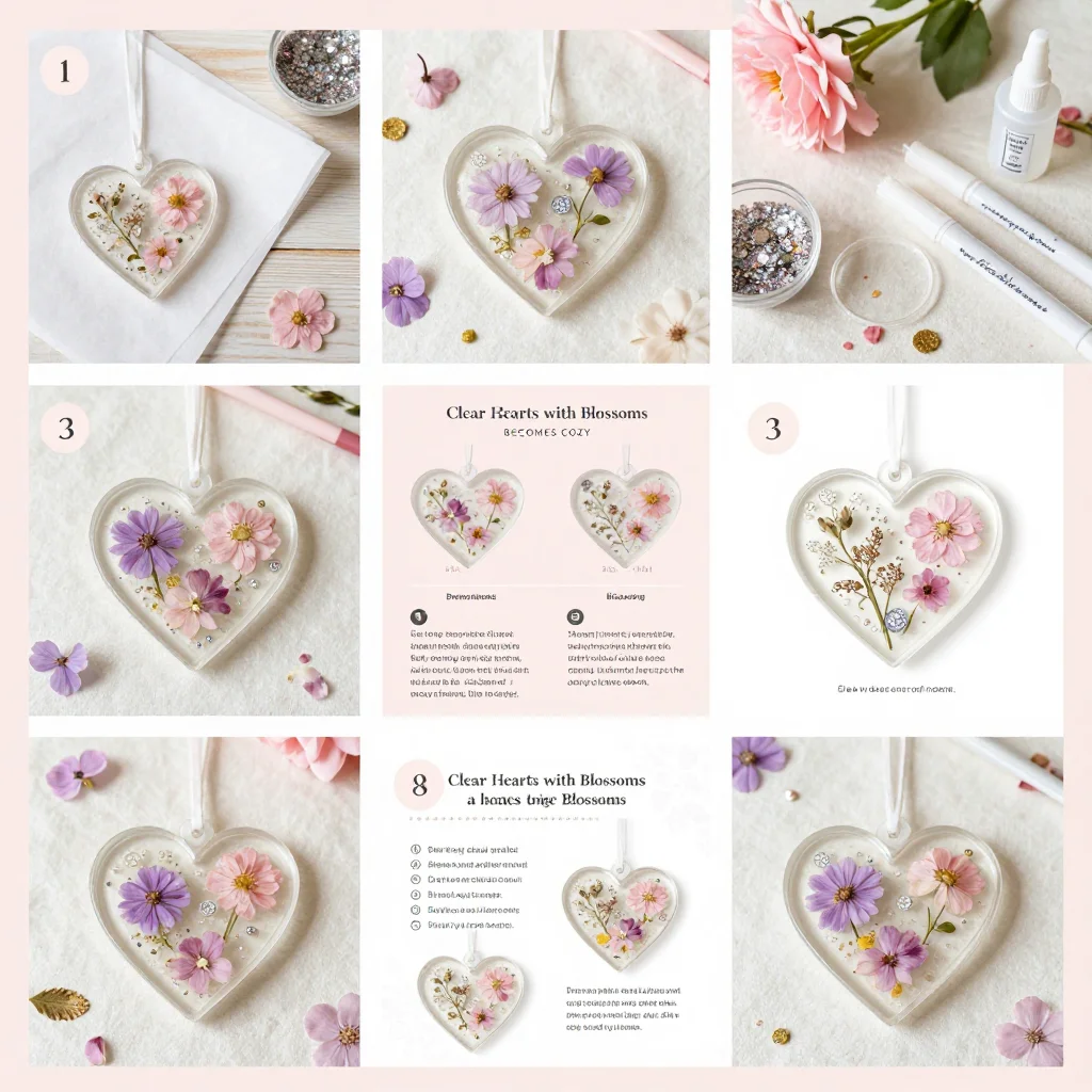 Clear Hearts with Blossoms