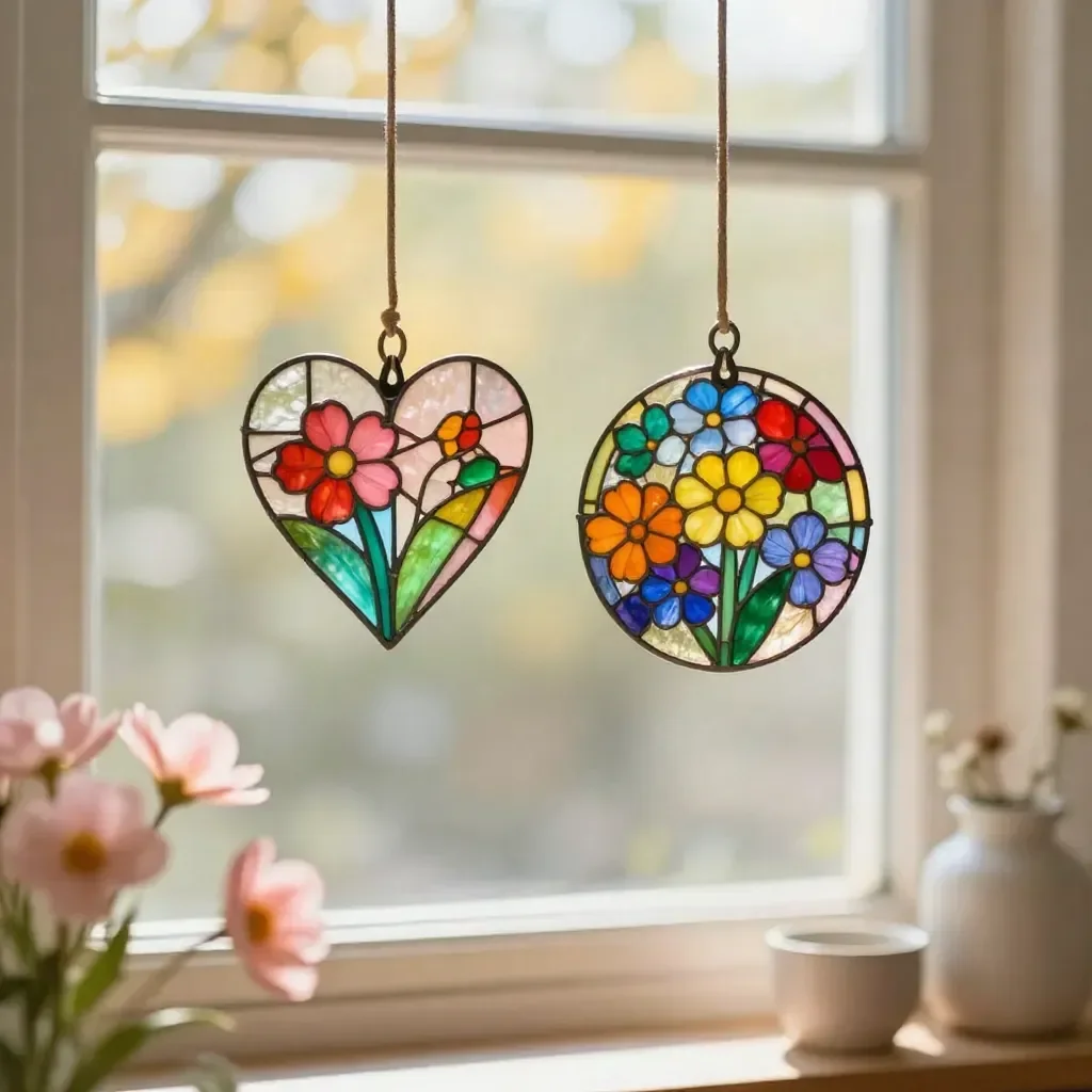 Cozy Melted Crayon Flower Suncatchers
