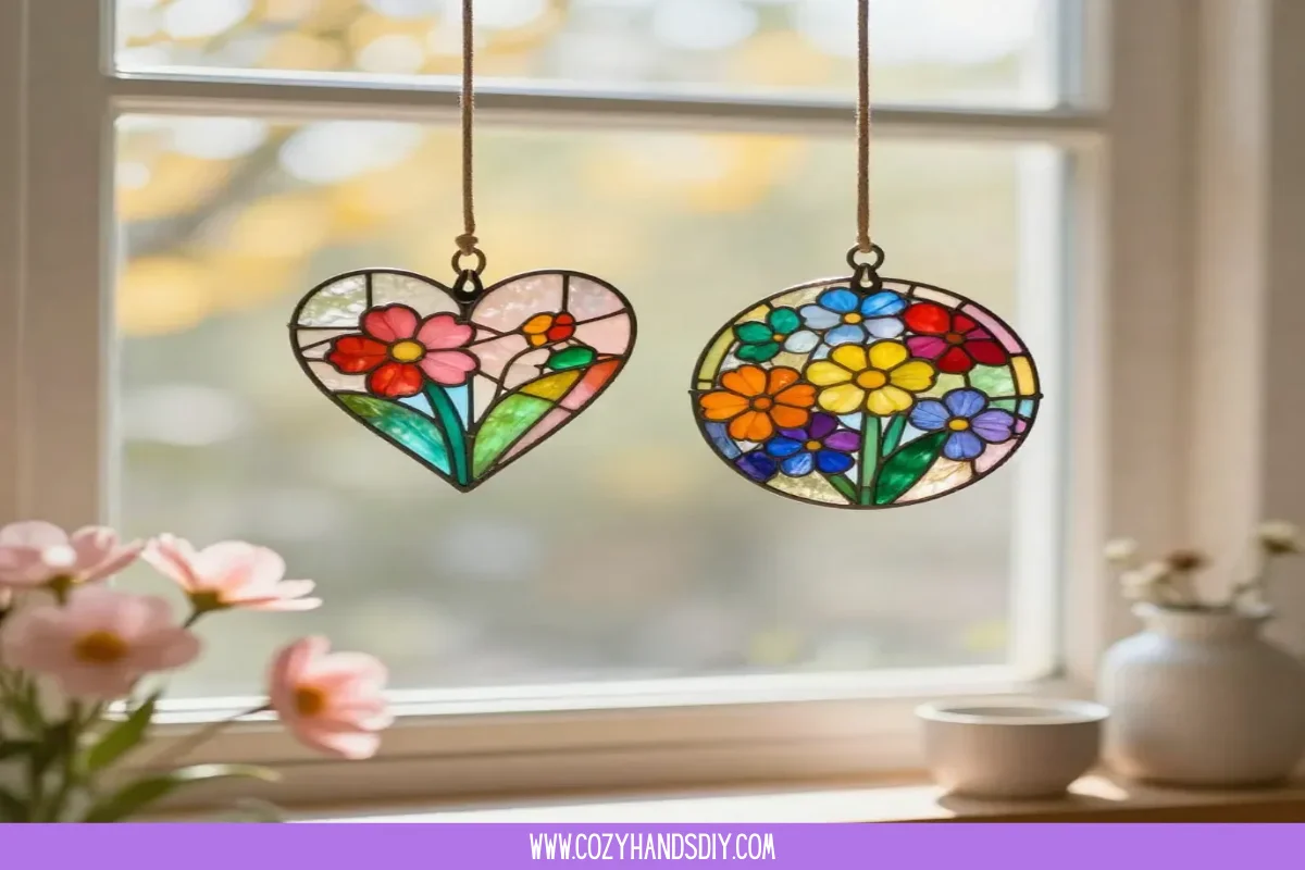 Cozy Melted Crayon Flower Suncatchers Transform