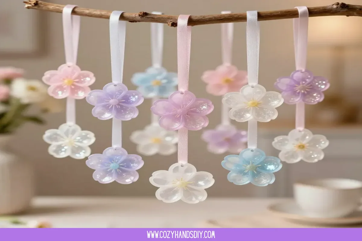Creamy Clear Glue Flower Ornaments Cozy