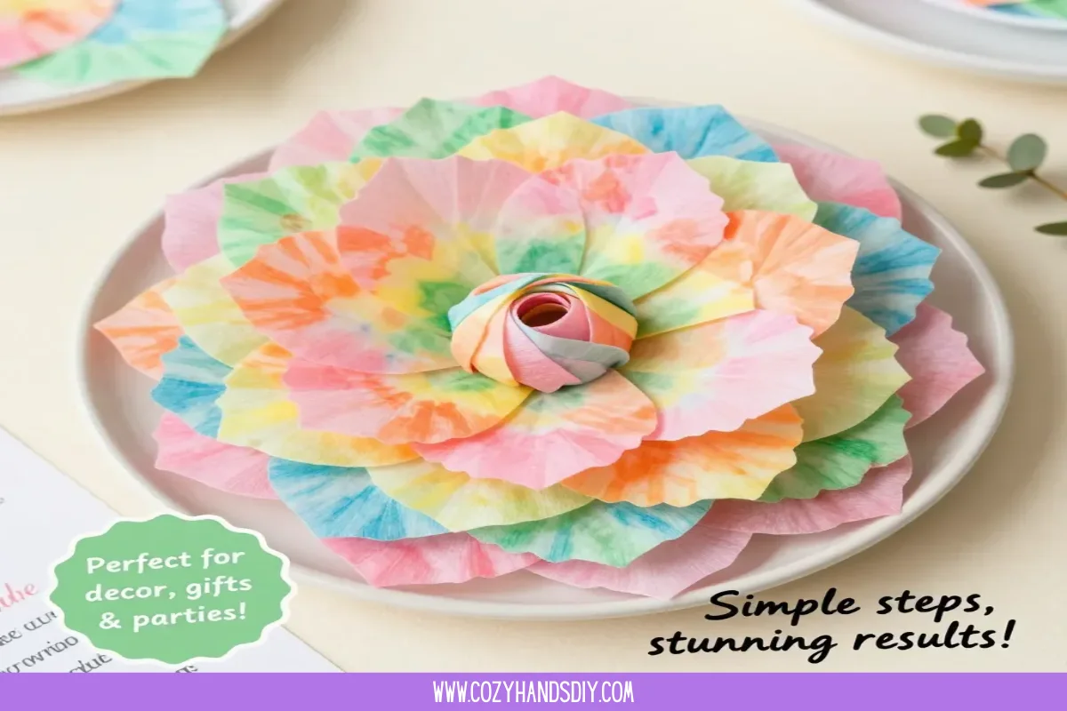 Crispy DIY Coffee Filter Tie-Dye Flowers