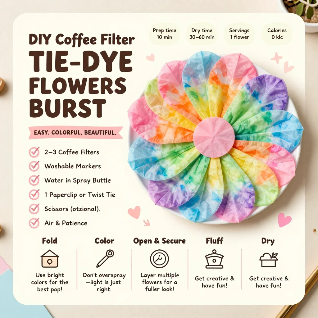Crispy DIY Coffee Filter Tie-Dye Flowers