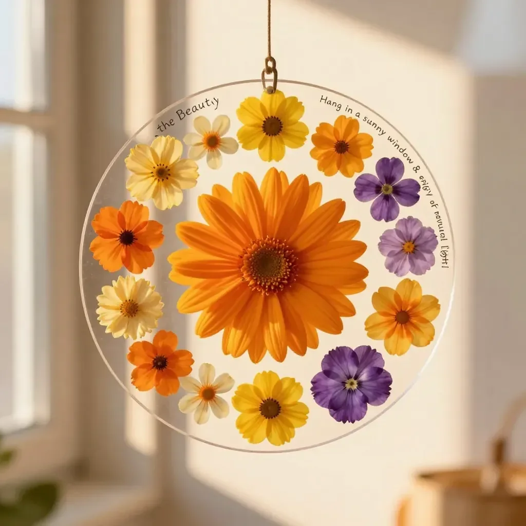 DIY Floral Suncatchers