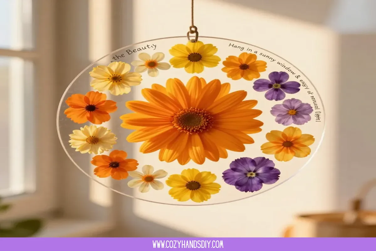 DIY Floral Suncatchers Become Cozy Decor
