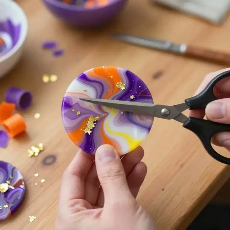Colorful DIY marbled crayon suncatchers hanging in the sunlight