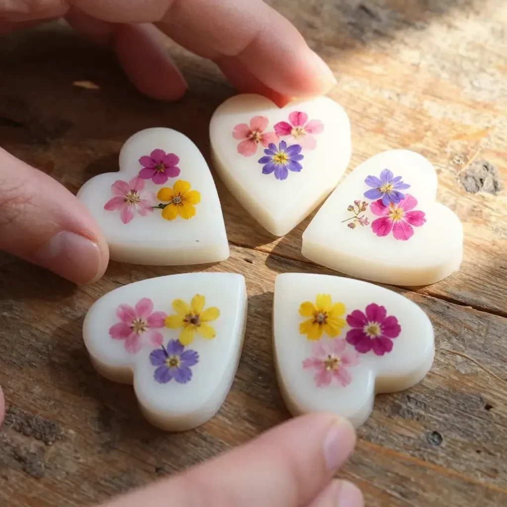 Cozy glass-like Flower Hearts for beautiful home decor