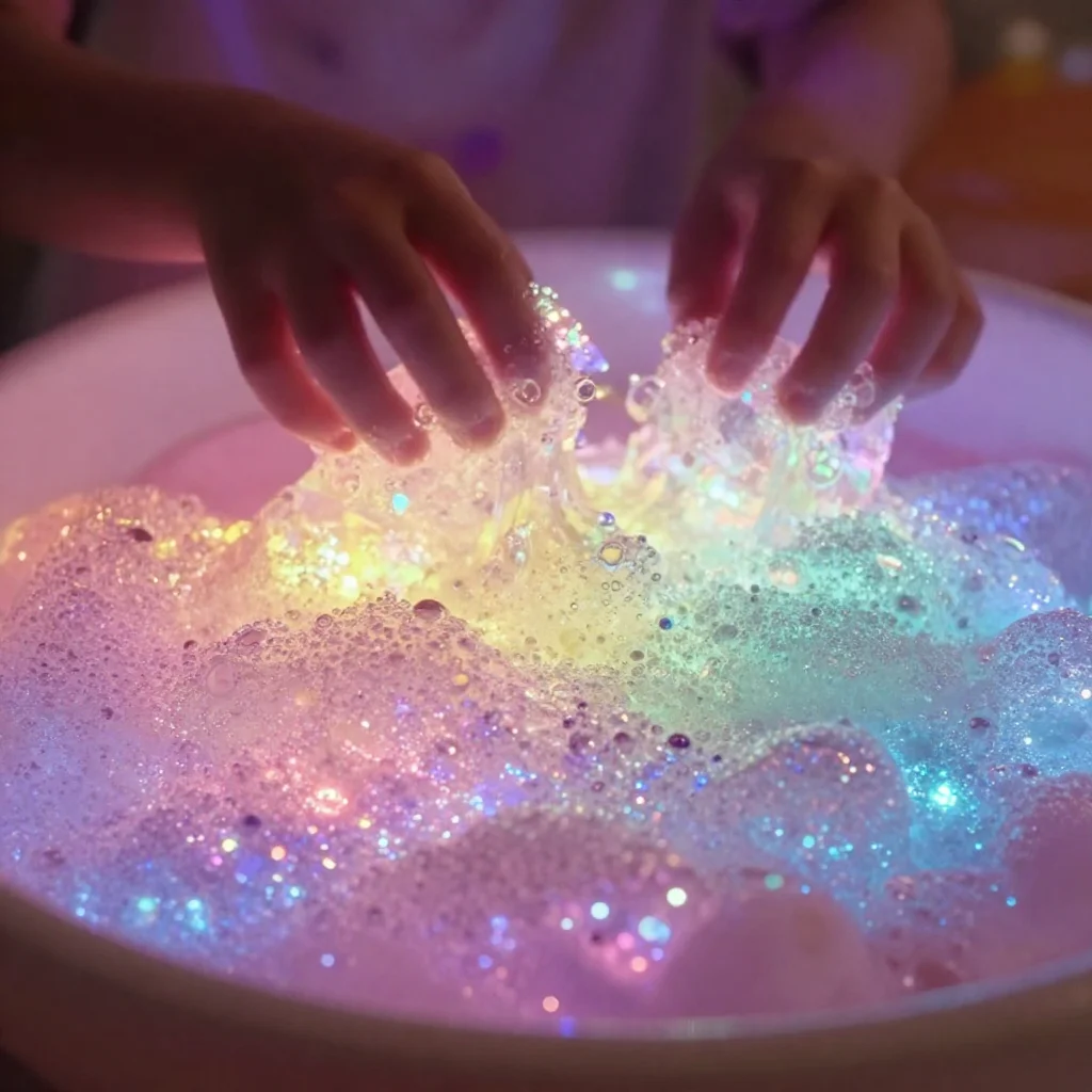 Glow Bubble Foam Play
