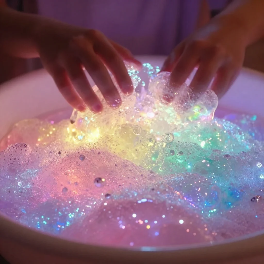 Glow Bubble Foam Play