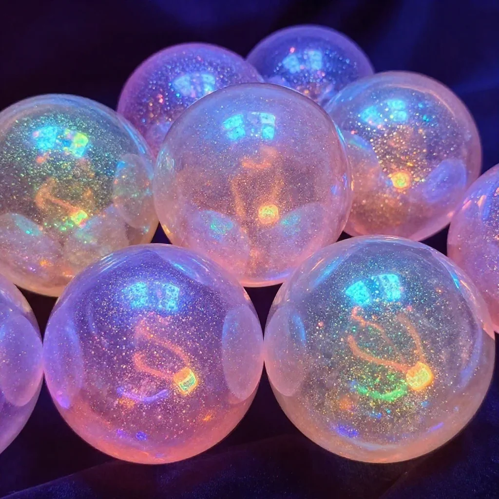 Homemade Rainbow Glow Bouncy Balls