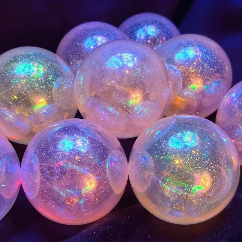 Homemade Rainbow Glow Bouncy Balls