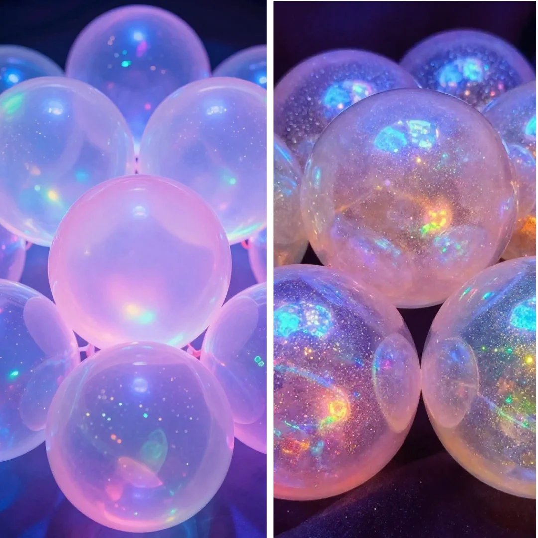 Homemade Rainbow Glow Bouncy Balls Cozy